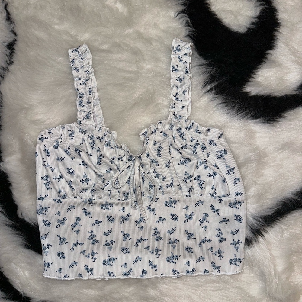 Shein floral crop top